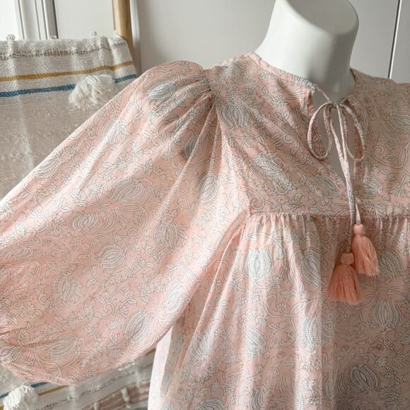 Marea Steph Blush Pink 3/4 Balloon Sleeves Slouchy Pullover Top Women’s Small - Picture 3 of 11